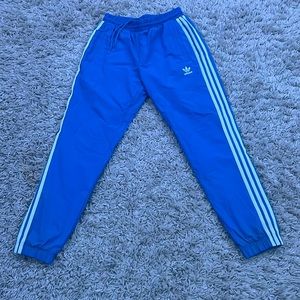 Adidas blue pants, size medium